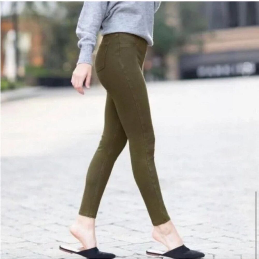 SPANX | Olive green Jean-ish Ankle Leggings Jeggings Slimming Stretch M